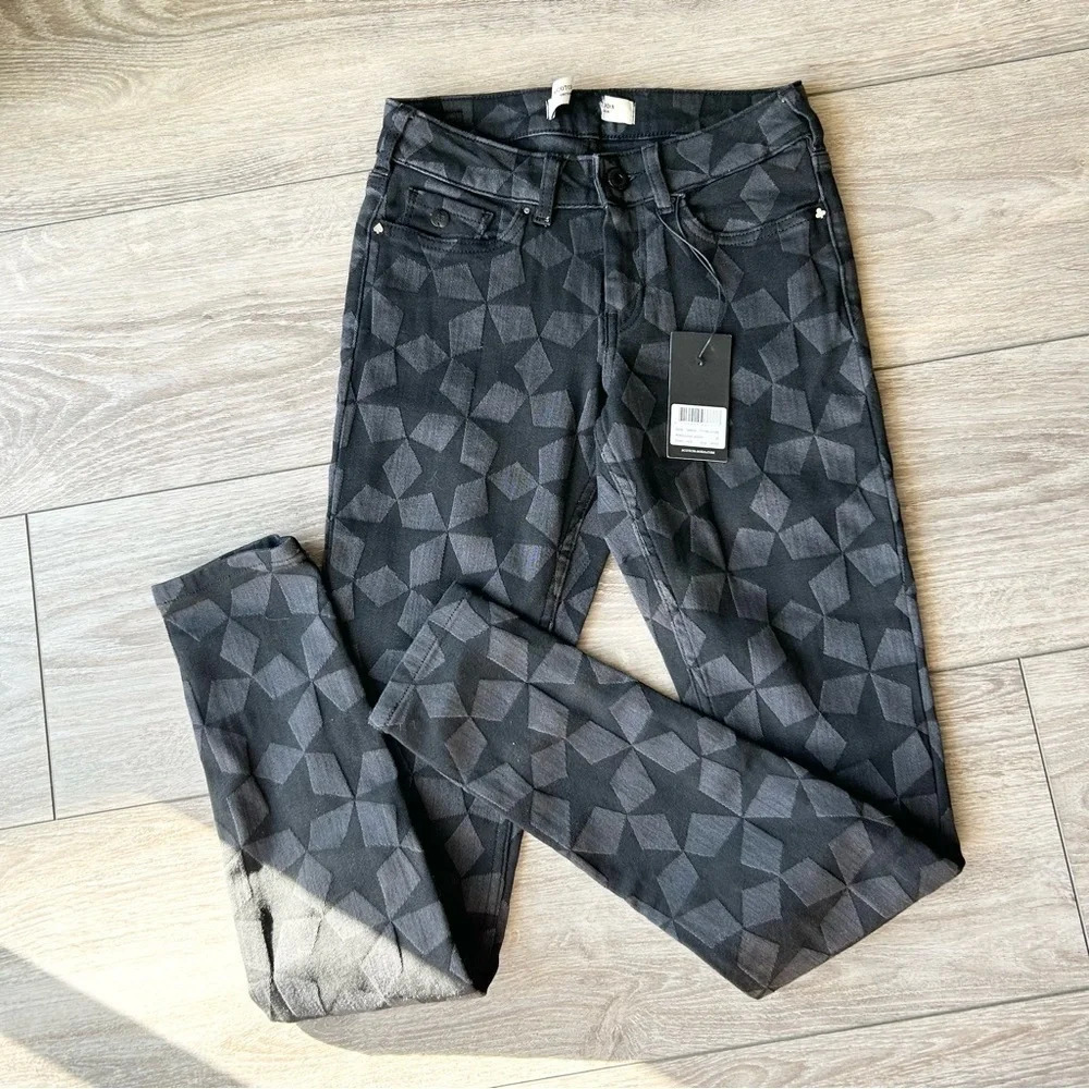 NWT SCOTCH &  SODA La Bohemienne Mid Rise Skinny Star Pattern Jeans